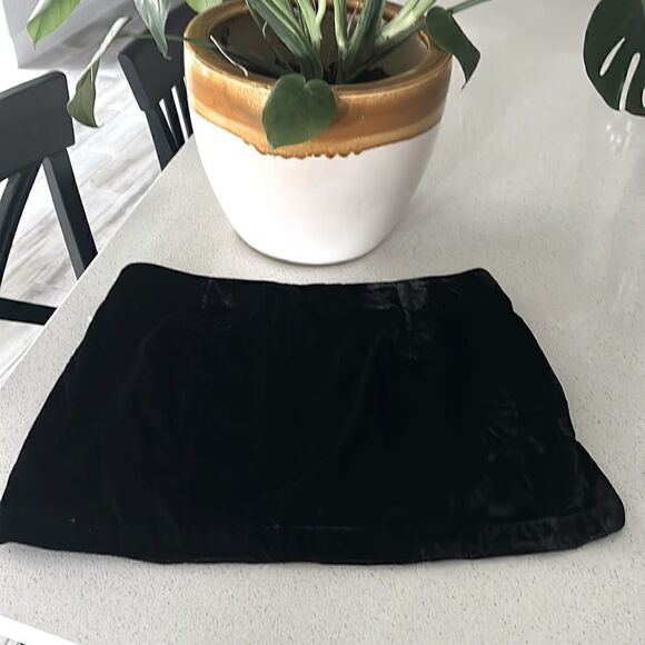 NWT Free People Annalise Velvet Mini Skirt Velvet Black Festive High Rise Party - Picture 10 of 12